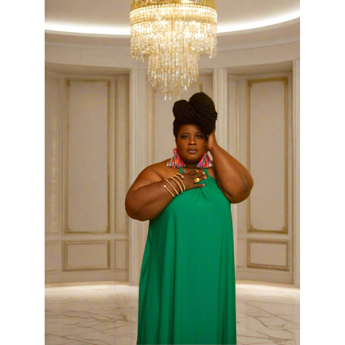 Kelly green plus size best sale